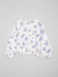 Top maille crépon imprimé