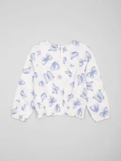 Top maille crépon imprimé