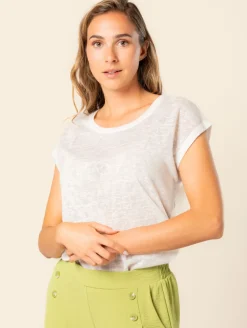 Top maille effet lin