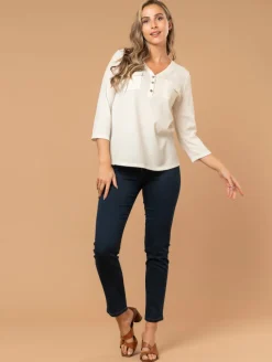 Top poches maille fantaisie