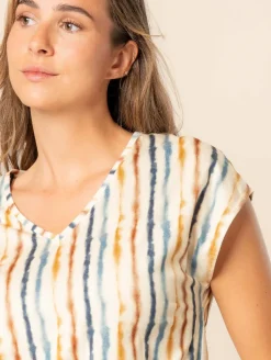 Top tie-dye bas noué