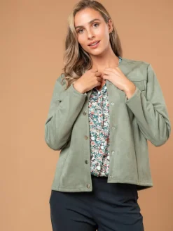 Veste courte effet daim