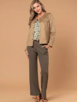 Veste courte effet daim