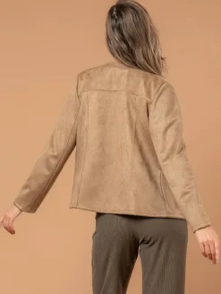 Veste courte effet daim
